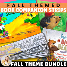 Load image into Gallery viewer, Speech Therapy Book Companion Story Strips: FALL BOOK COMPANION BUNDLE
