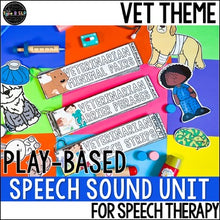Load image into Gallery viewer, Play-Based Speech Therapy: Vet Theme Speech Sound Unit
