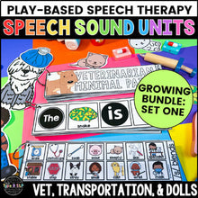 Load image into Gallery viewer, Play-Based Speech Therapy: Speech Sound Toy Units Growing Bundle

