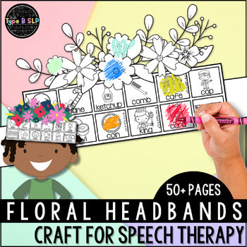 Spring Flower Headband Craft for Speech Therapy: Spring Theme Speech