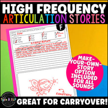 Load image into Gallery viewer, High-Frequency Articulation Stories for Speech Therapy: Carryover Support
