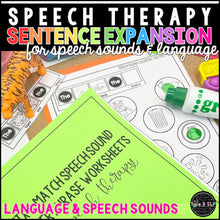 Load image into Gallery viewer, Speech Therapy Sentence Expansion Worksheets for Speech &amp; Language BUNDLE
