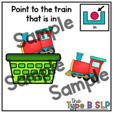 Load image into Gallery viewer, No Print Basic Concepts for Speech Therapy: In/Out+Task Box Cards

