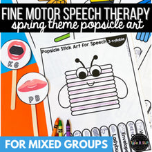 Load image into Gallery viewer, Spring Themed Fine Motor Practice: Popsicle Stick Art for Speech Therapy
