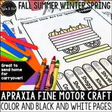 Load image into Gallery viewer, Apraxia of Speech Fine Motor Practice : Popsicle Stick Art BUNDLE
