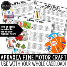 Load image into Gallery viewer, Apraxia of Speech Fine Motor Practice : Popsicle Stick Art BUNDLE
