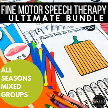 Popsicle Stick Fine Motor Art for Speech Therapy: The Ultimate Bundle