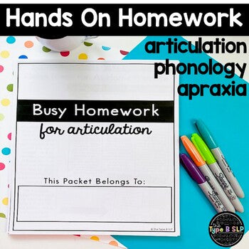 Distance Learning for Speech Therapy Homework: Articulation, Phonology, Apraxia