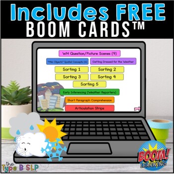Ultimate Thematic WEATHER SEASONS UNIT for Speech Therapy with Boom Cards