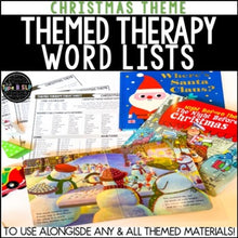 Load image into Gallery viewer, Christmas Themed Word Lists | Cheat Sheets for Speech Therapy
