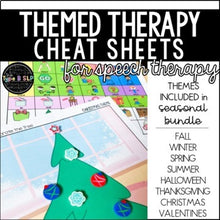 Load image into Gallery viewer, Seasonal Word Lists for Speech Therapy: Cheat Sheets for SLPs
