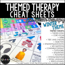 Load image into Gallery viewer, Winter Themed Word Lists | Themed Cheat Sheets for Speech Therapy
