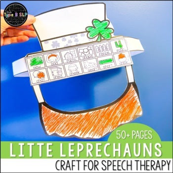 Speech and Language St Patrick's Day Leprechaun Headbands: No Prep Craft