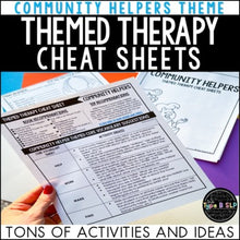 Load image into Gallery viewer, Community Helpers Themed Word Lists | Themed Cheat Sheets for Speech Therapy
