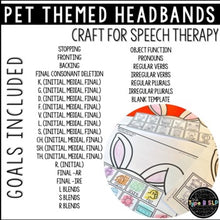 Load image into Gallery viewer, Bunny Headbands: No Prep Headband Craft for Speech Therapy Easter and Spring

