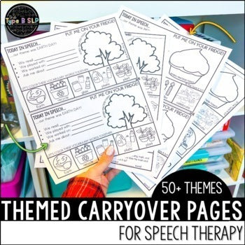Themed Take Home Sheets for Speech Therapy Carryover: GROWING BUNDLE