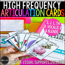 Load image into Gallery viewer, Real Life Articulation Flashcards using High Frequency Words for Later Sounds
