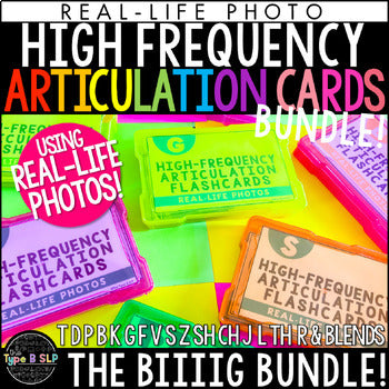 #feb24halfoffspeech Real Life Articulation Flashcards using High Frequency Words