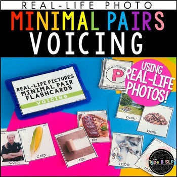 Voicing Minimal Pairs: Real-Life Flashcards Print & Digital