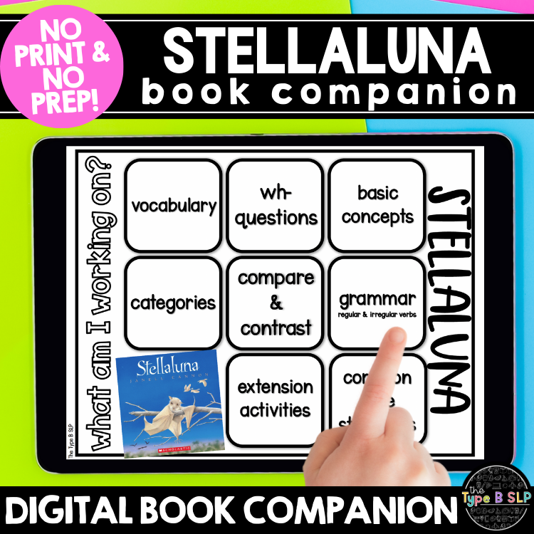Digital Book Companion for Speech Therapy: Stellaluna Book Companion