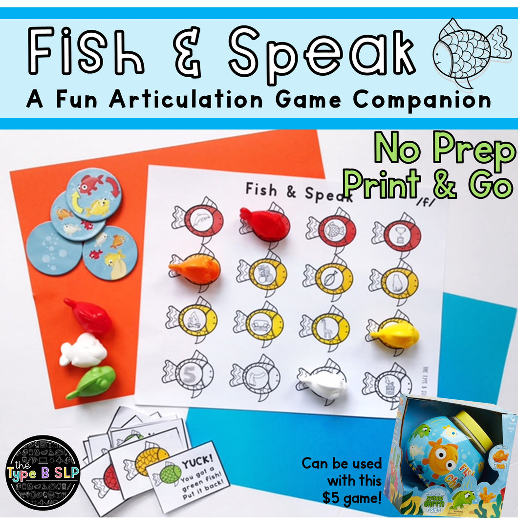 Articulation Game Companion for Speech Therapy: Fish & Speak
