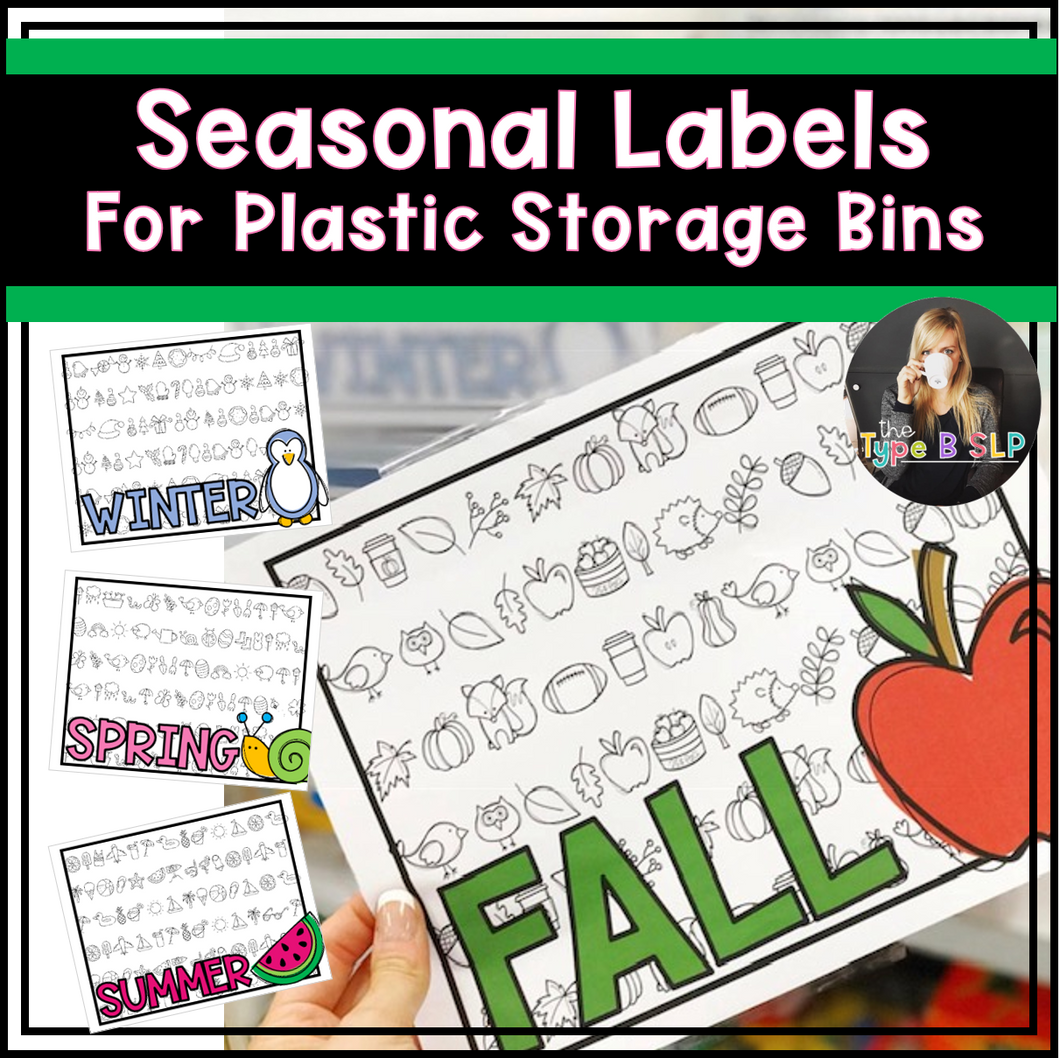 Seasonal Organizers for Plastic Storage Bins