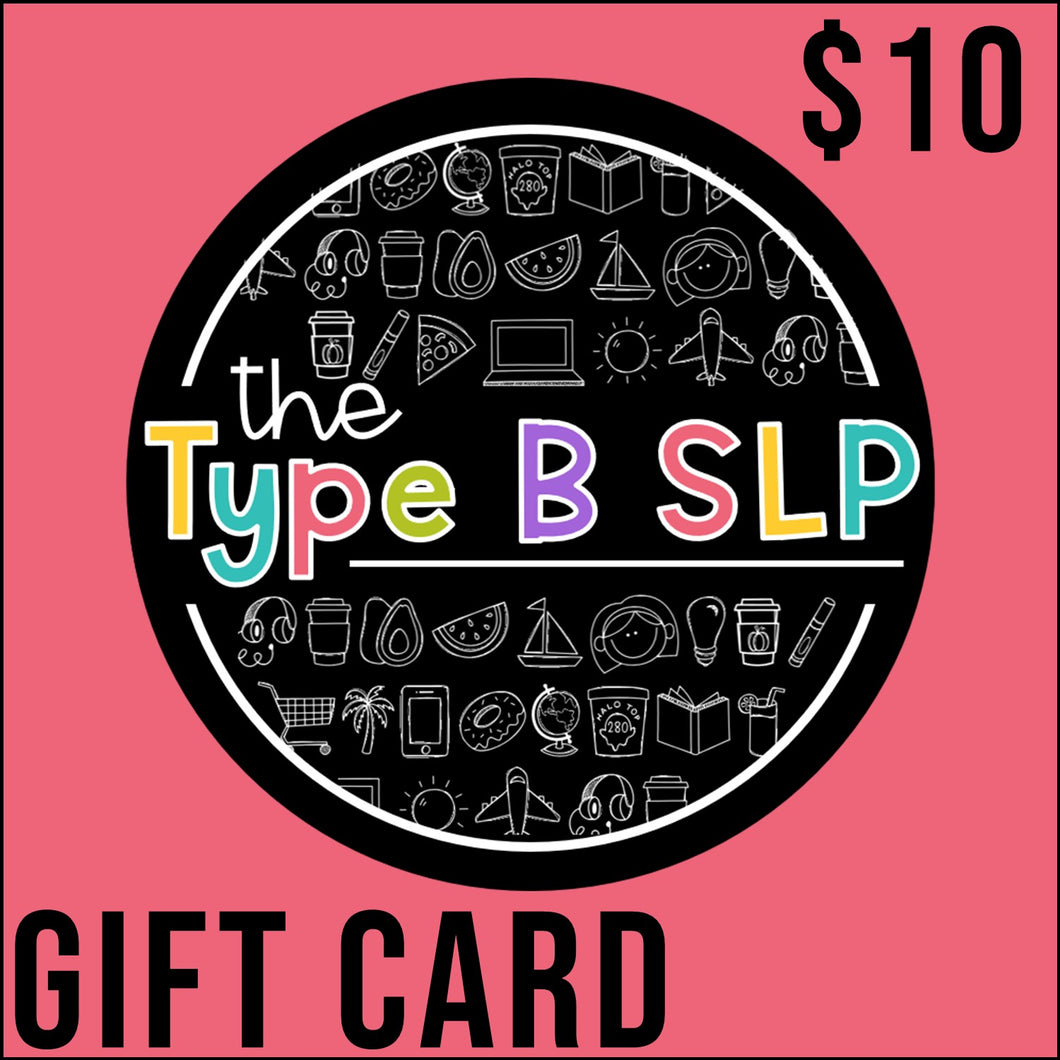 The Type B SLP Gift Card