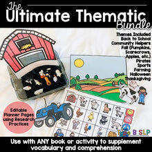 Load image into Gallery viewer, Ultimate Thematic Units for FALL Bundle for Speech Therapy
