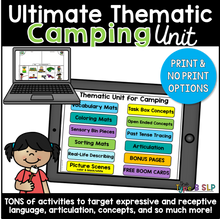 Load image into Gallery viewer, Ultimate Thematic CAMPING UNIT: Distance Learning for Speech Therapy
