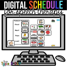Load image into Gallery viewer, Speech Schedule: Virtual Visuals for Schedule &amp; Behaviors | Boom Cards and Google Slide!
