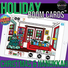 Load image into Gallery viewer, Christmas/Holiday Boom Cards™ for Speech Therapy with Sentence Strips Core Vocab
